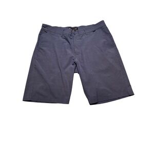 Travis Mathew Golf Shorts Mens 36 Blue Performance Stretch Flat Front Chino